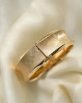 Radiant Textured Vintage Bangle 14K Gold 1970s