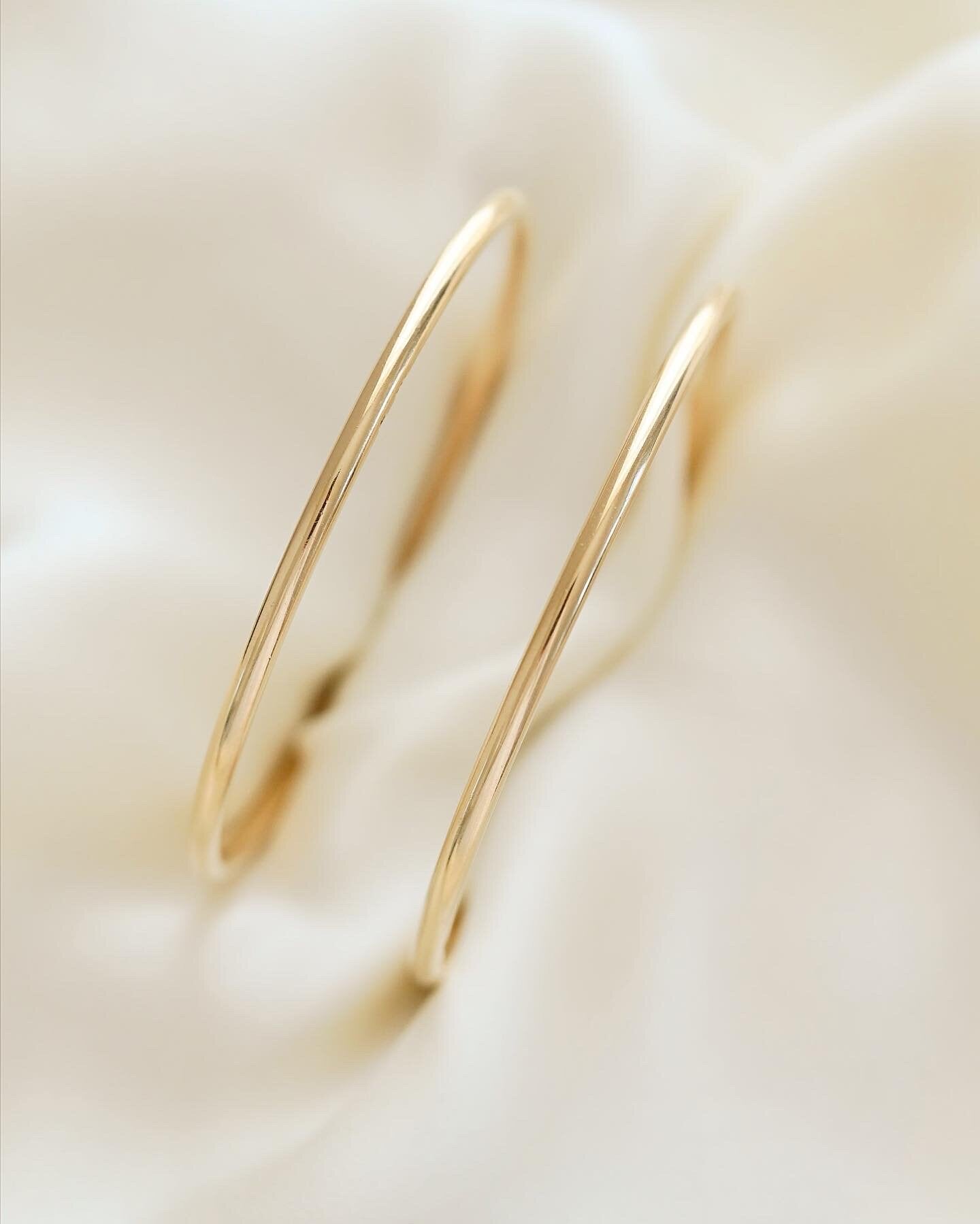 The PERFECT Solid Through and Through Heavy Danish Vintage Bangle 14K Gold