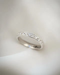 Dreamy Swedish Vintage Diamond Band 0.50 Carats Ring 18K White Gold
