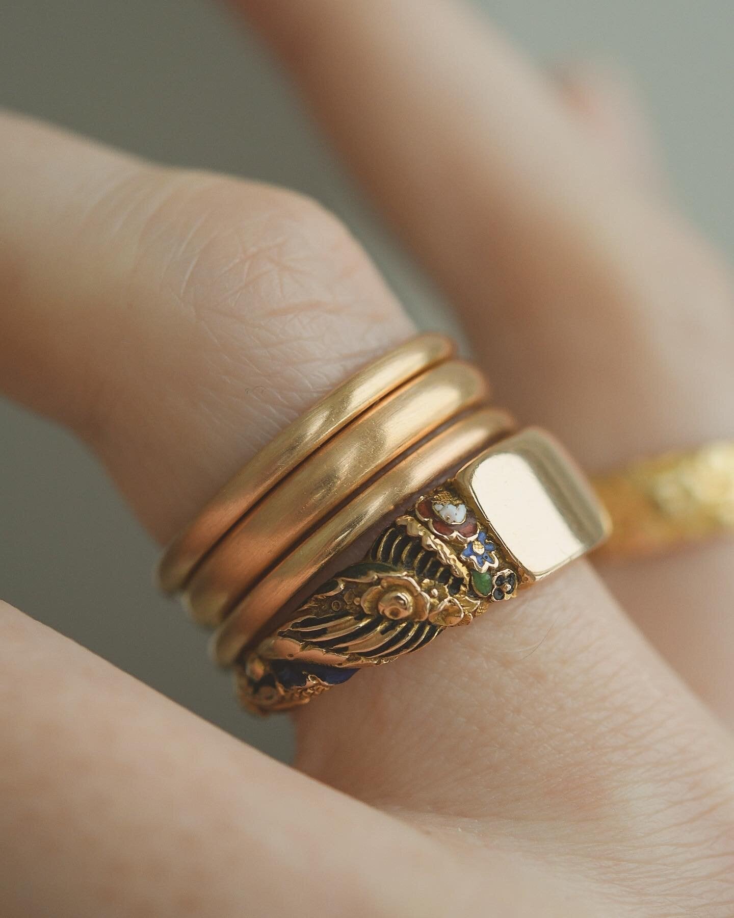 Anna and Arthurs 1930s 20K Rose Gold Bands