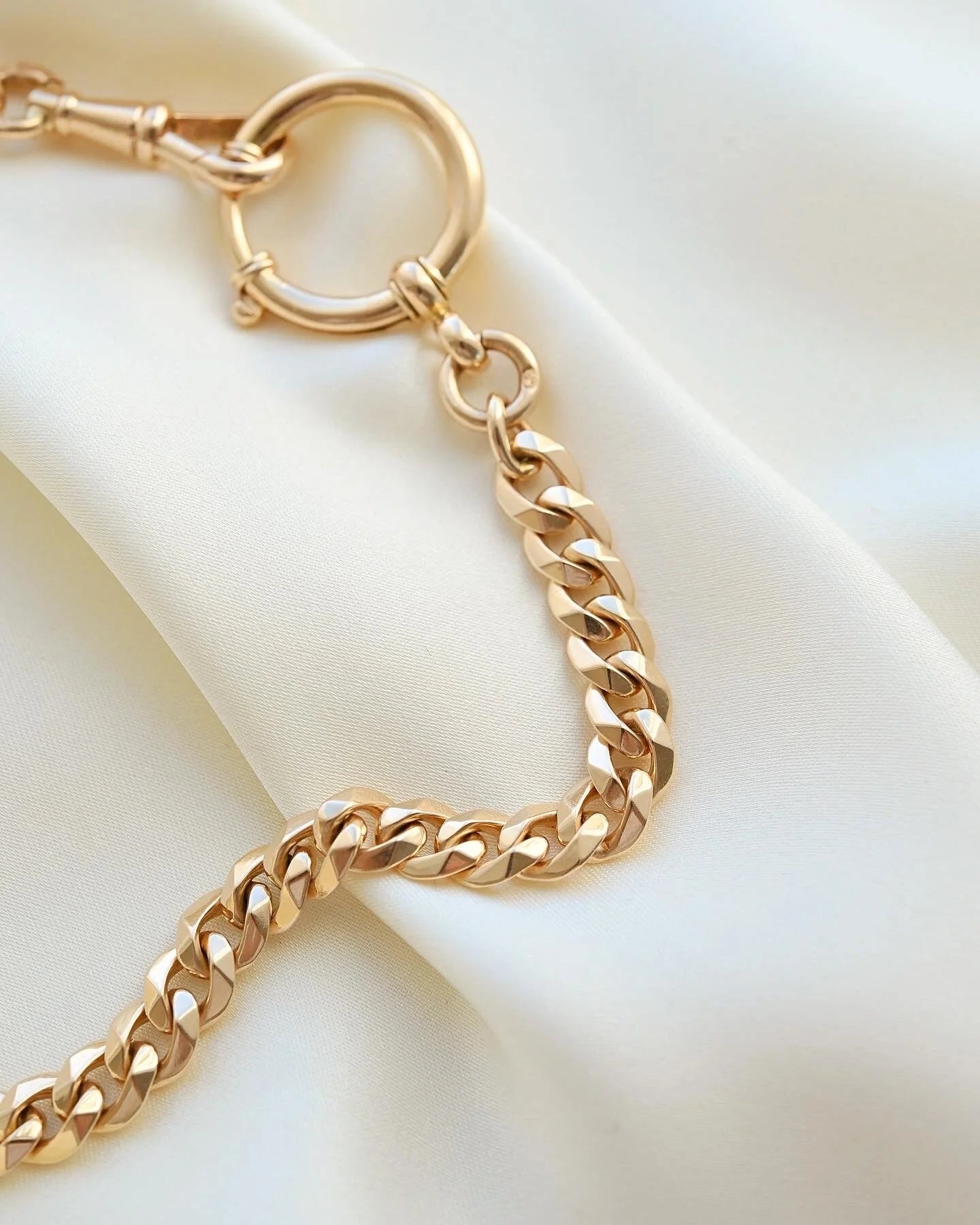 Sublime Antique Swedish Dream Watch Chain 18K Gold 1918