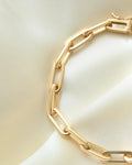 Perfect Italian Vintage Paper Clip Bracelet 18K Gold