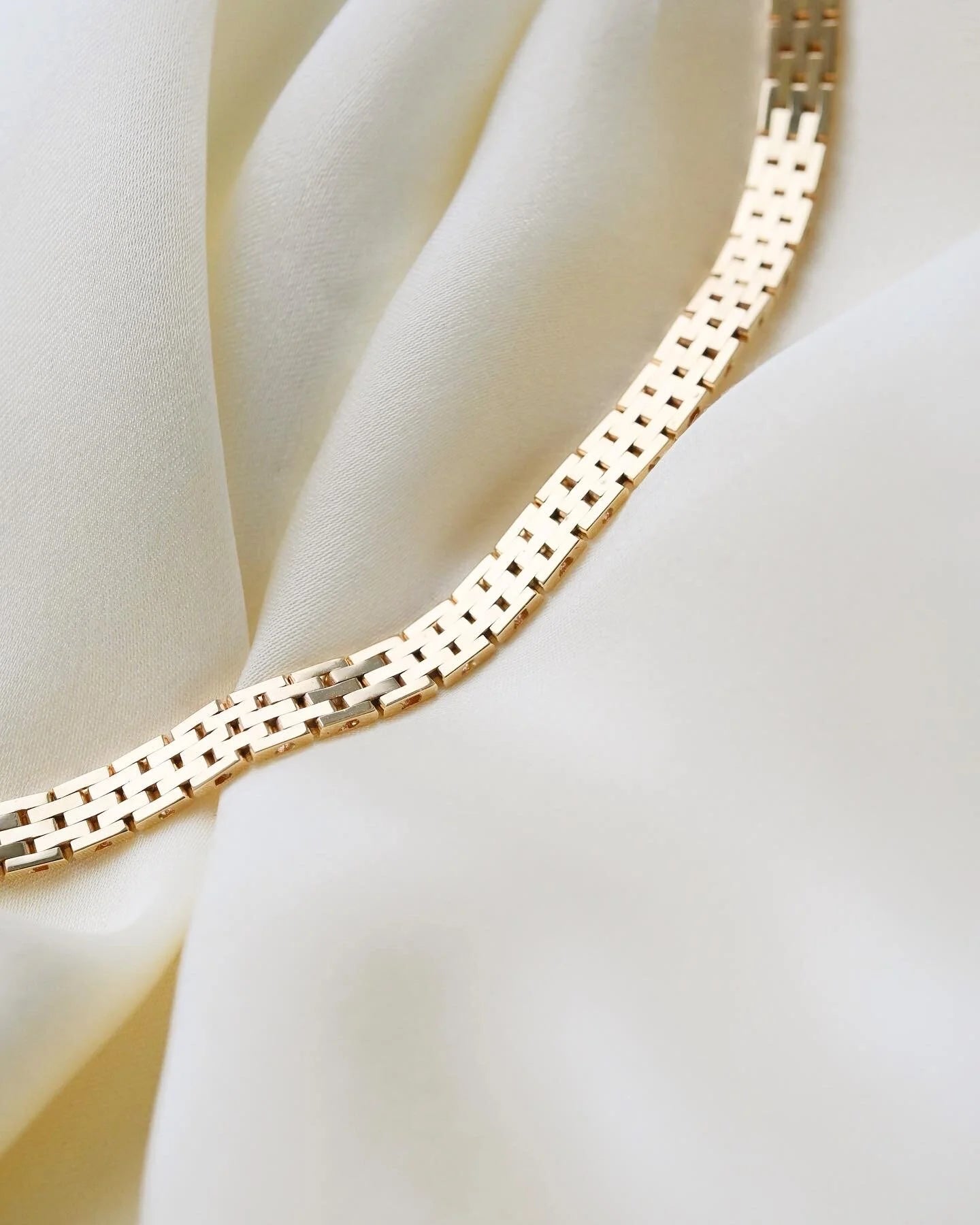Fantastic Fluid Super Shine Link Bracelet Vintage Denmark 1960s 14K Gold
