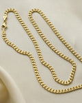 Vintage Curb Link Chain 22.8 Inches 14K Gold 1970