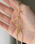 10.4 inches Antique Watch Chain 18K Gold 1938