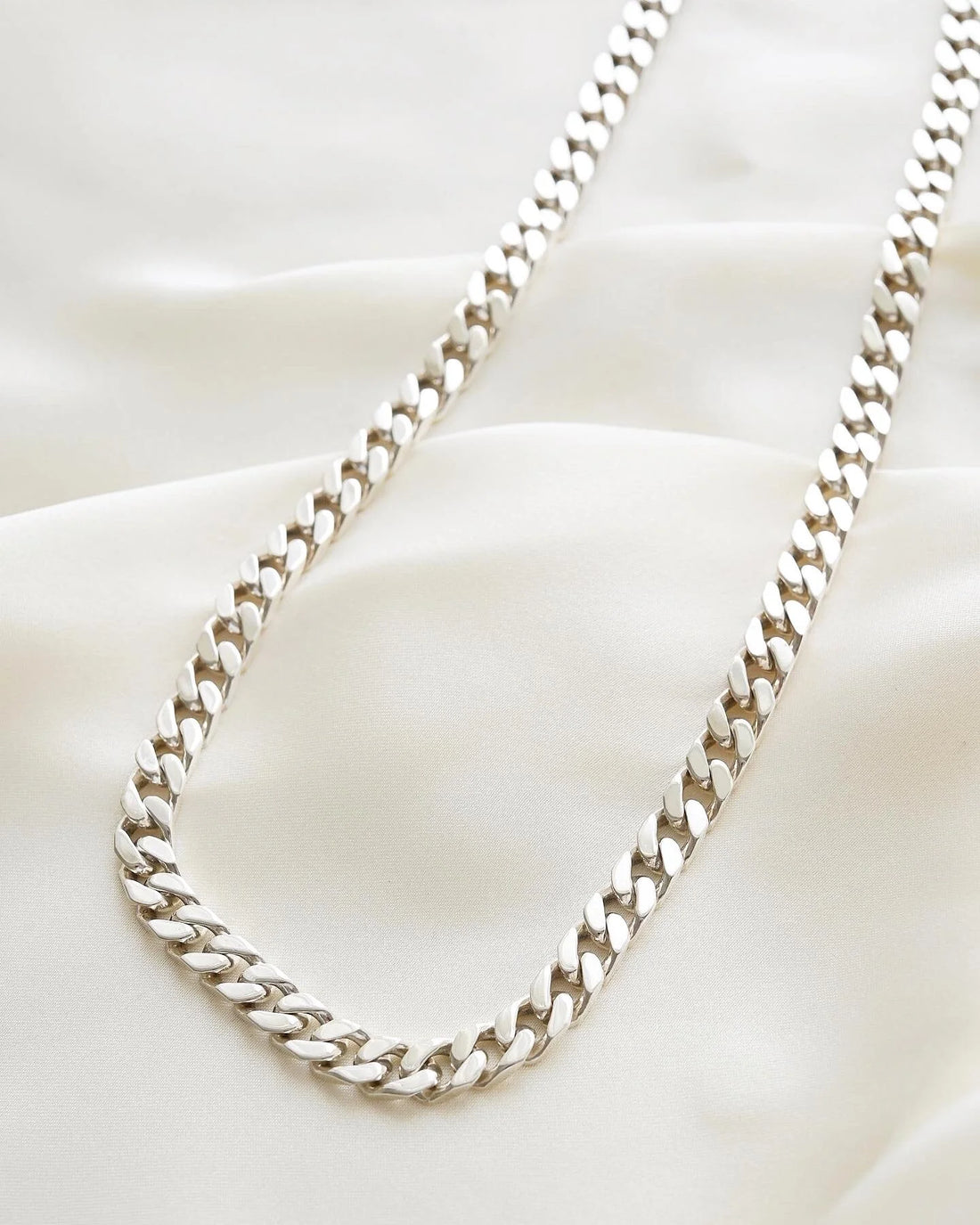 Super Heavy Curb Link Chan 20.5 Inches Sterling Silver