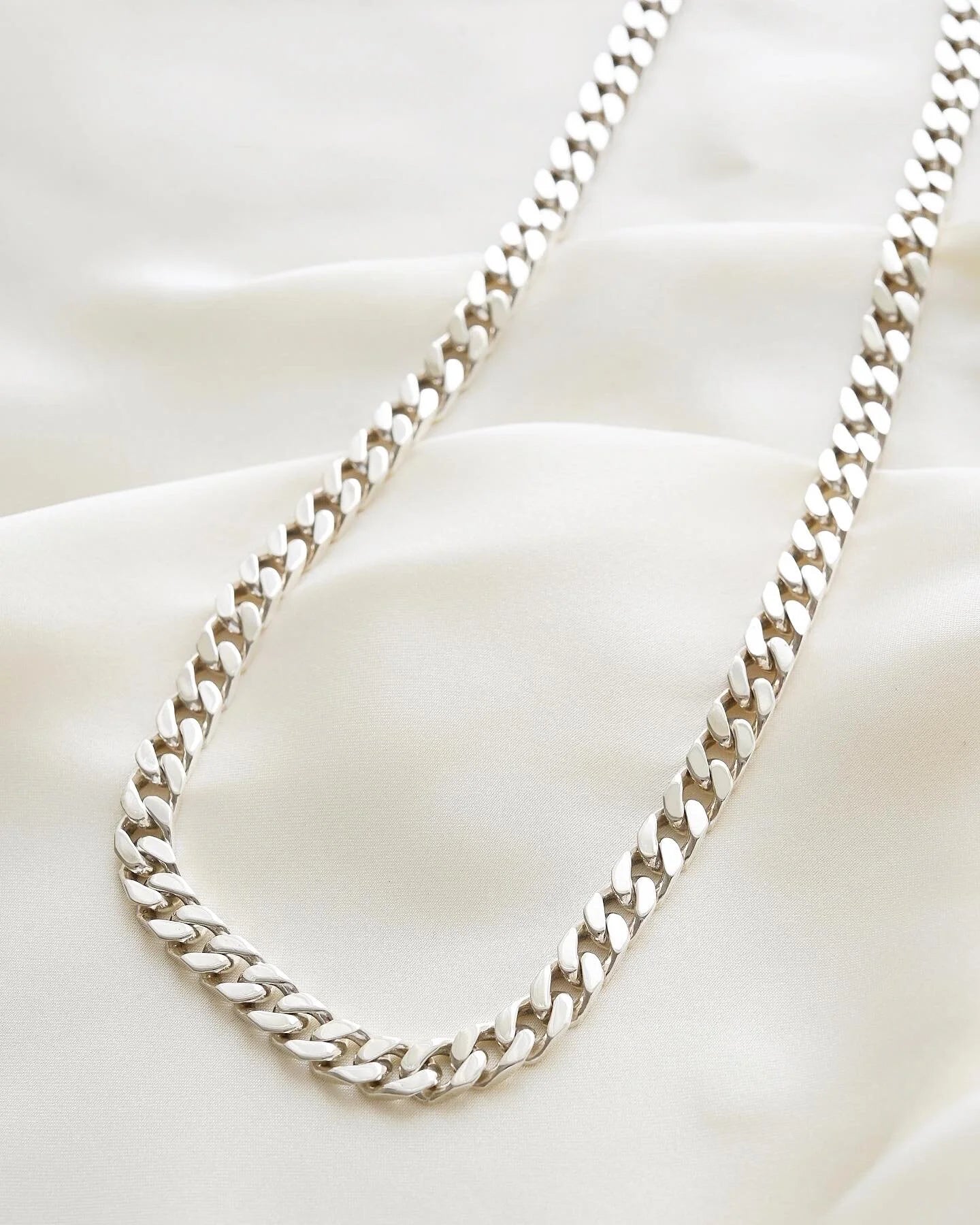 Super Heavy Curb Link Chan 20.5 Inches Sterling Silver
