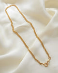 Twisting Swedish Antique Deluxe Watch Chain w Dog Clip and Loop Clasp 18K Gold Beg 1900s