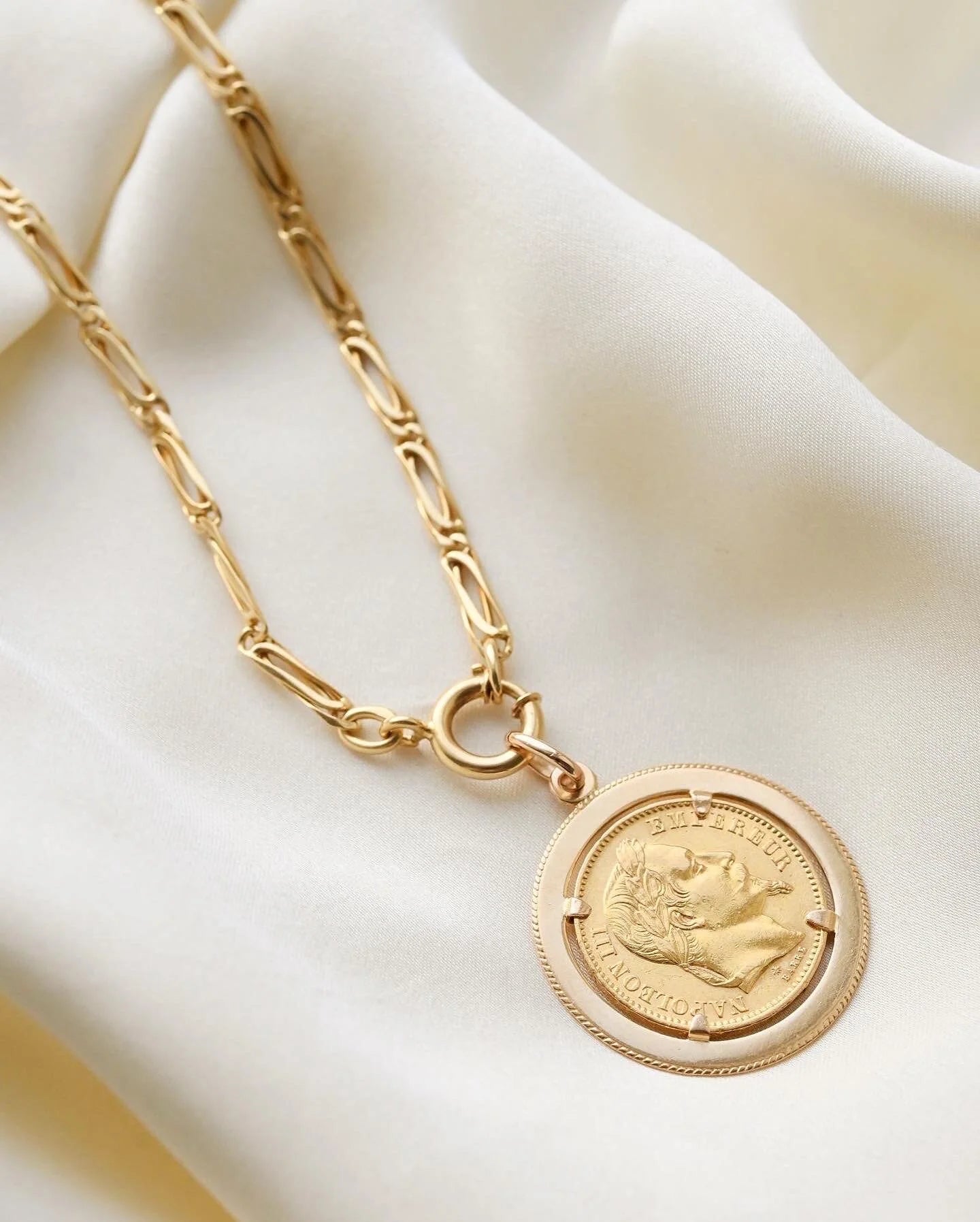 Antique French Napoleon Coin 22K Gold 1866