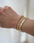 Rare Danish Mid Century Link Bracelet 14K Gold 1970