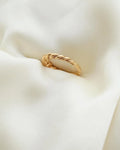 Hidden Heart ❤️ Braided Croissant Ring 18K Gold