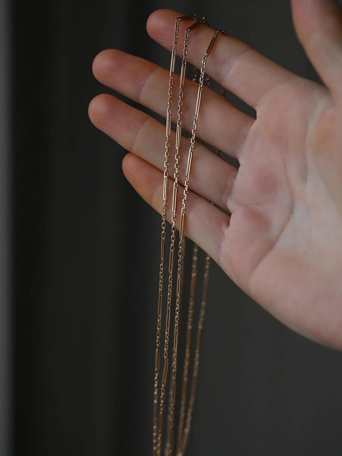 Super Long Rare Antique Chain 14K Gold 1920