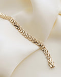 Super Rare Faceted Danish Vintage Brick Bracelet 14K Gold 1960