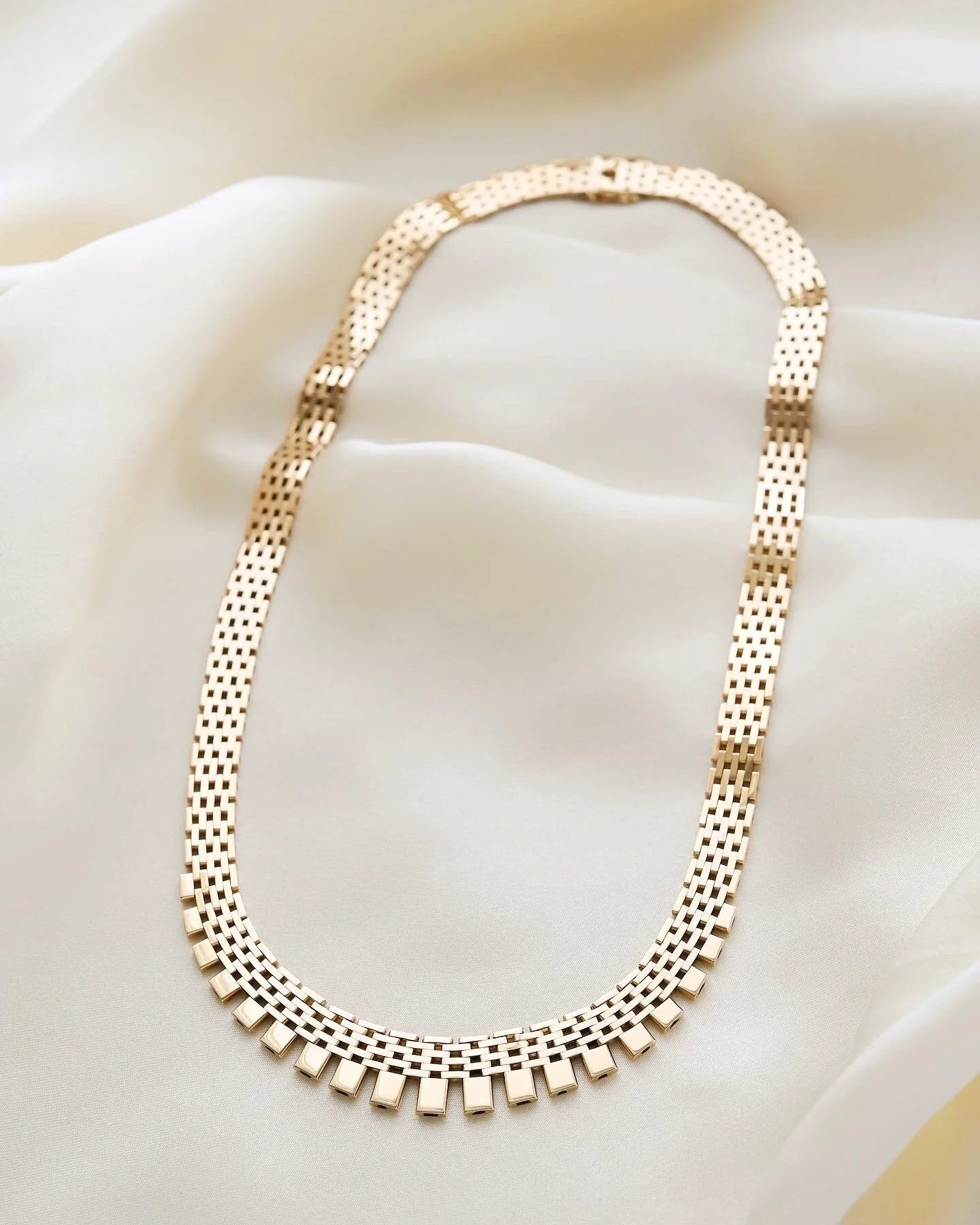 Stunning Danish Vintage Necklace 14K Gold 1970s