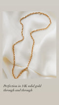 The perfect 19.6” Long Anchor Link Chain 14K Gold