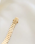 Dreamy Heavy Brick Link Vintage Necklace 14K Gold 1960
