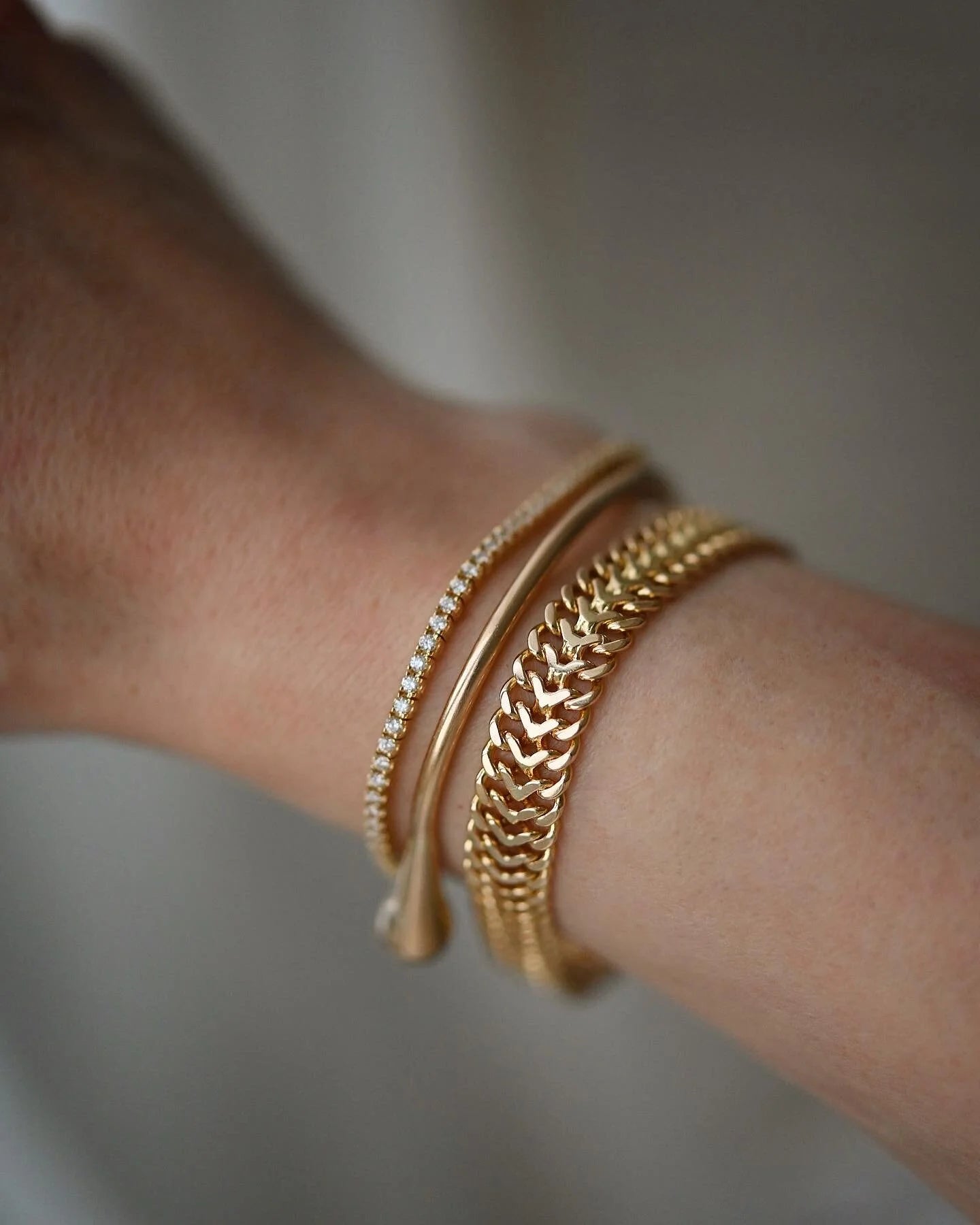 Special Buttery Fox Tail Link Bracelet 18K Gold 1959