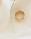 Sublime Wide Heavy Vintage Band 18K Gold