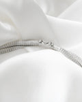 37 grams Heavy Gorg Omega Twist Two Sided Necklace Silver