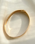 6.7 Inches Polished Vintage Bangle 18K Gold 1970s