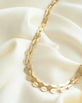 Outstanding Danish Vintage Bee Cell Variation Link Necklace 14K Gold
