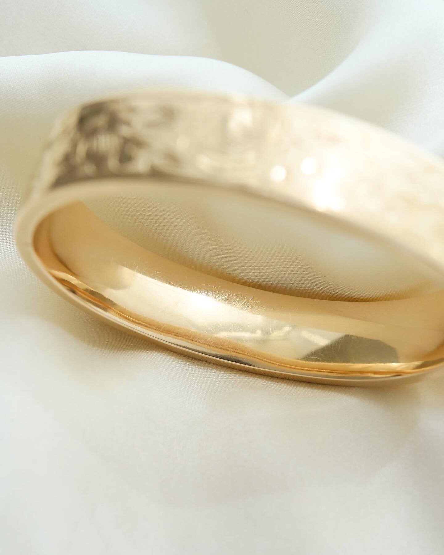 Danish Engraved Bangle by Carl Anton Koch 14K Gold
