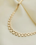Beautiful Baby Brick Link Necklace 14K Gold 1960s