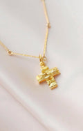 Glowing Cross Pendant 18K Gold Finland 1960