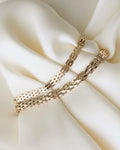 Classic Timeless Danish Vintage Brick Link Bracelet 14K Gold 1960