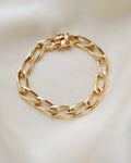Sublime Faceted Vintage Curb Link Bracelet 18K Gold