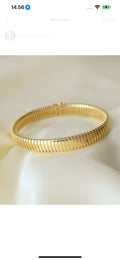 Rare Vintage Tubogas Bracelet 14K Gold 1970s
