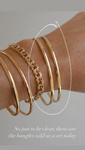 Two Vintage Bangles Sold As a Set of Two 18K Gold