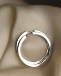 Cool, Classic White Gold Hoop Earrings 14K White Gold 1990a