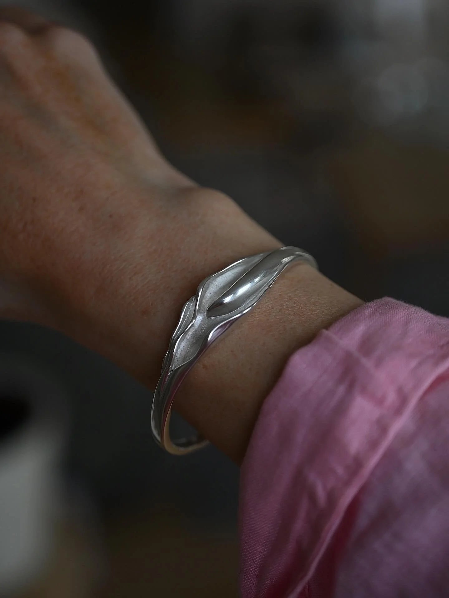 Organic Vintage Bracelet Silver 1960s Denmark