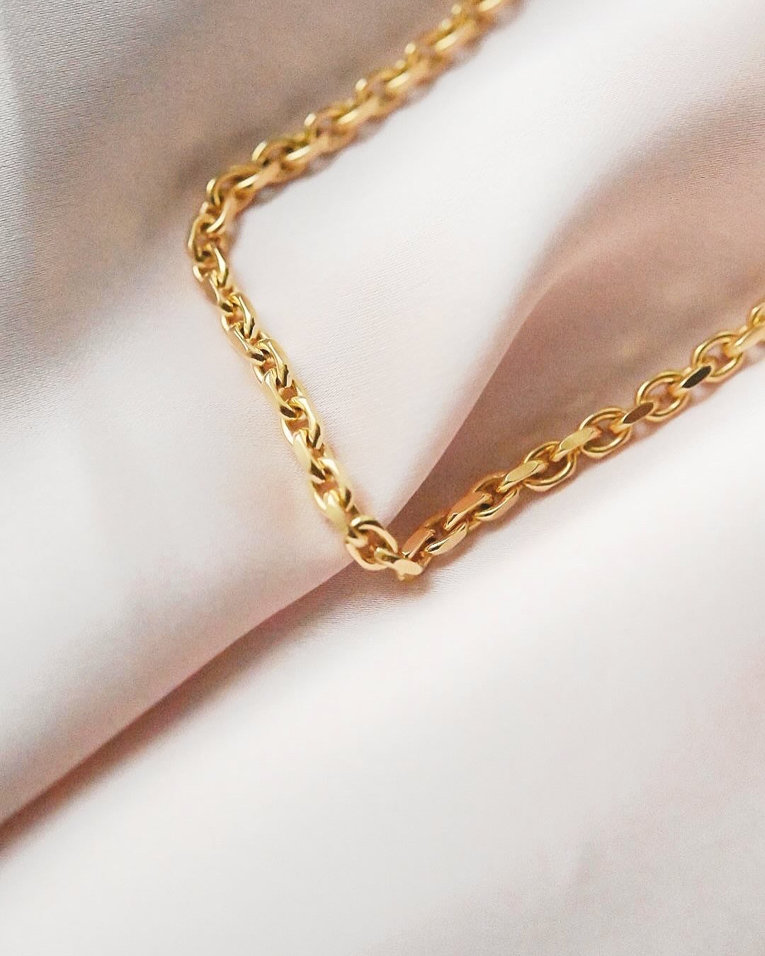 Perfect 14K Solid Vintage Biker Chain Denmark Late 1900s