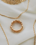 Big Beautiful Engraved Vintage Diamond Band 18K Gold
