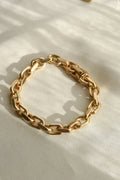 HEAVY 7.5mm Vintage Anchor Bracelet 8K Gold