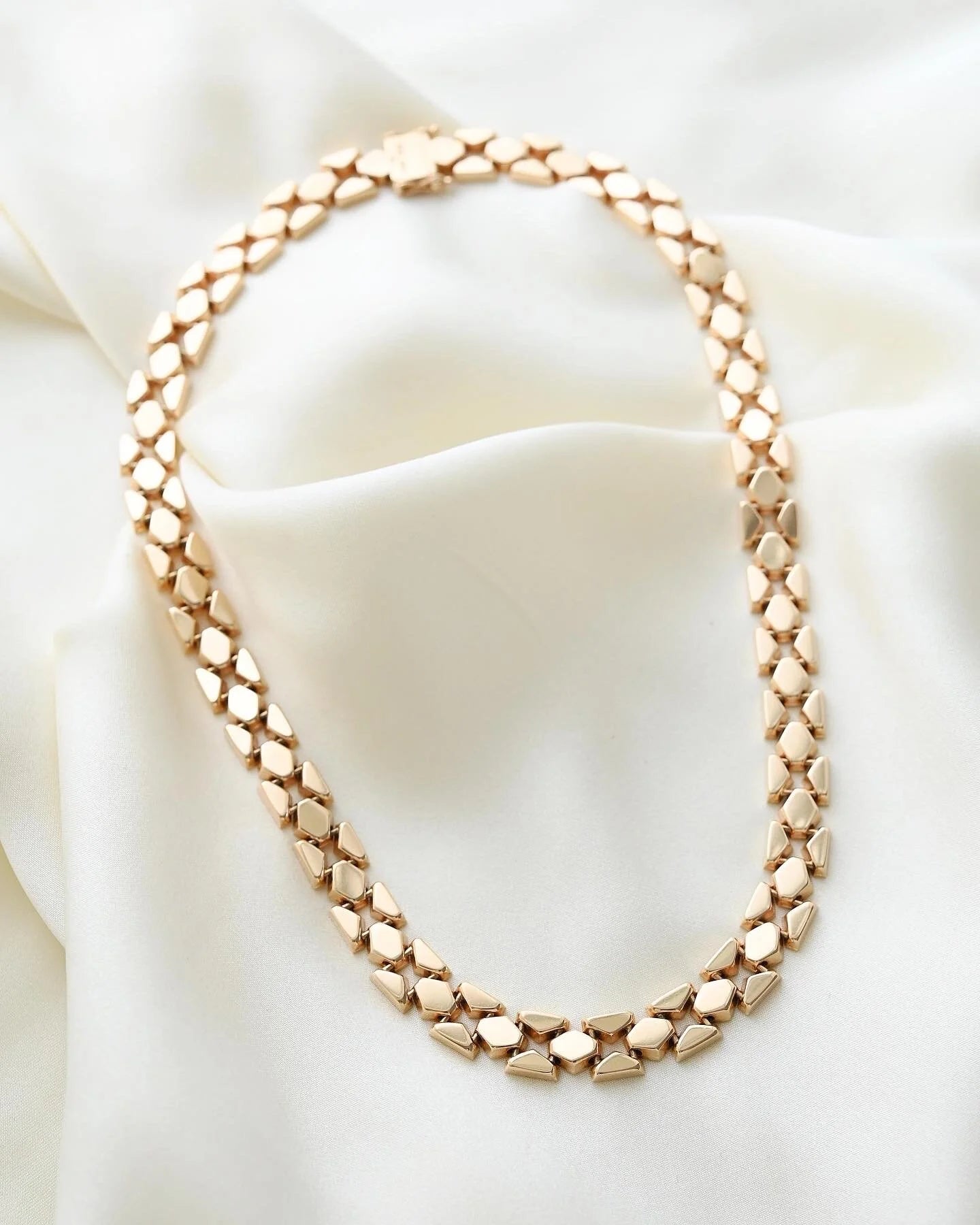 Incredible Beautiful Rare Danish Vintage Necklace 14K Gold