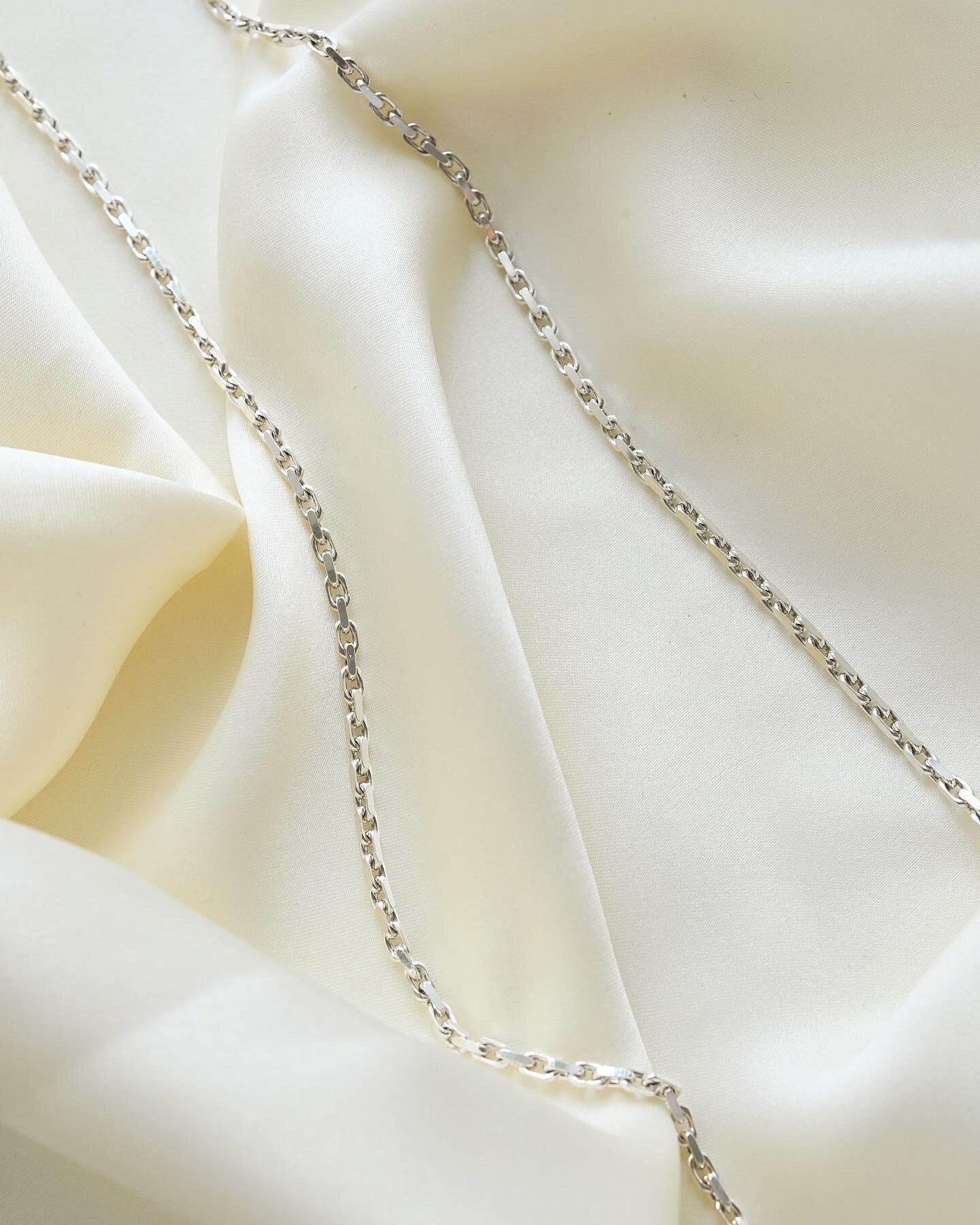 Super Pretty Long Anchor Link Chain Sterling Silver