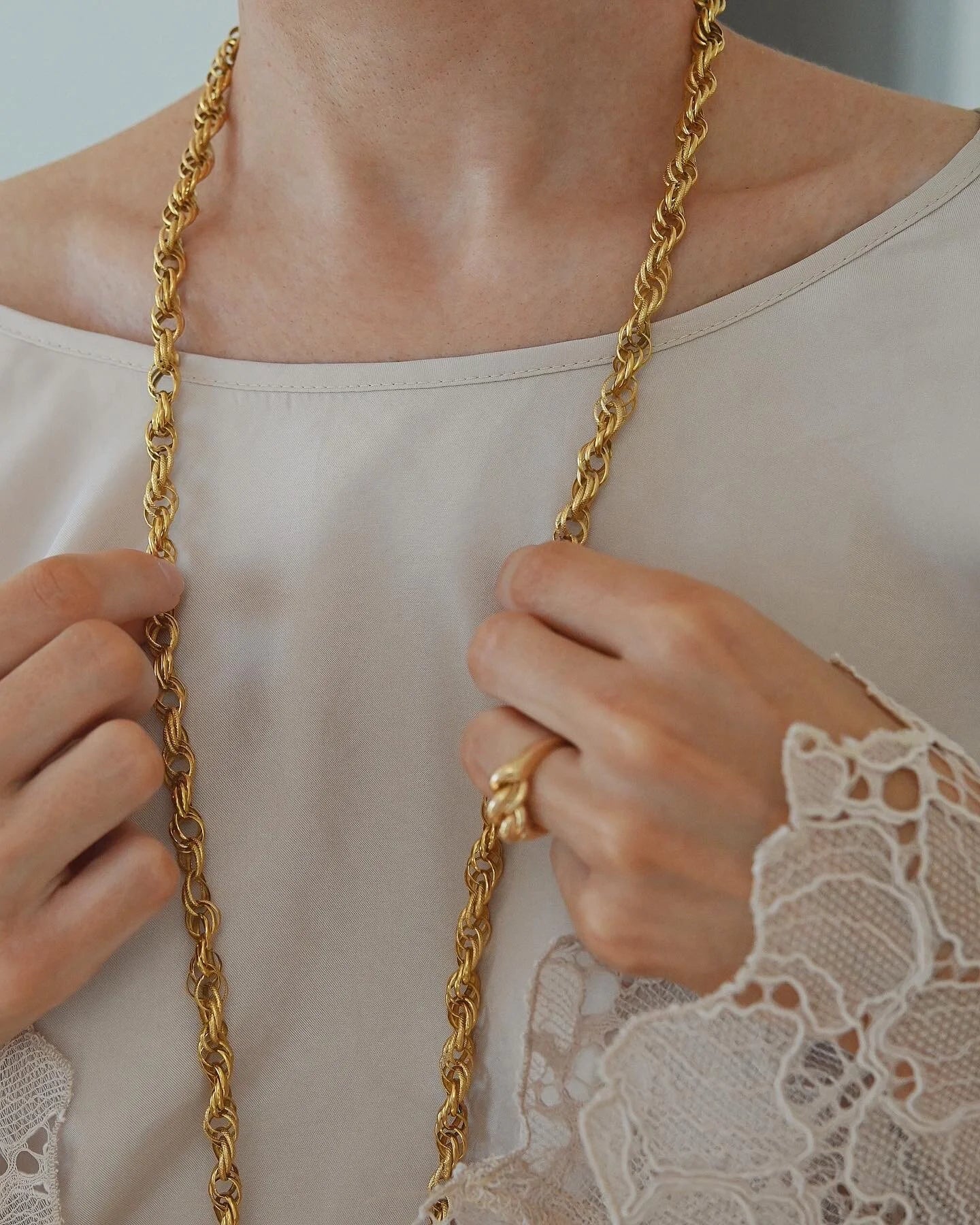 Extraordinary Rare Victorian Necklace 18K Gold