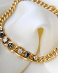 Extraordinary Beautiful Antique Bracelet w Diamonds and Sapphires 18K Gold Beg 1900s