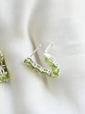 Juicy Sterling Silver Hoop Earrings w Peridot
