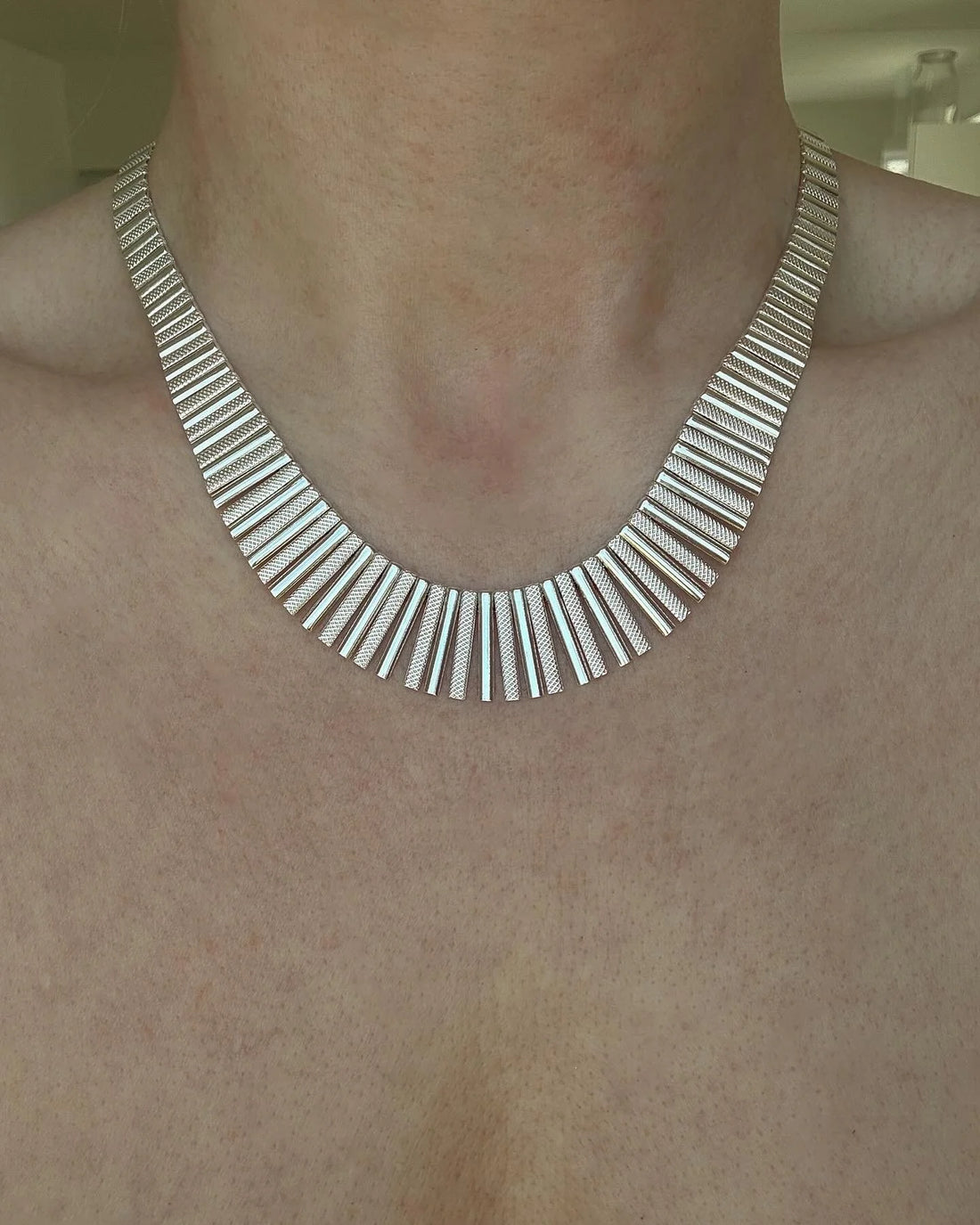 Heavy Glorius Silver Cleopatra Necklace