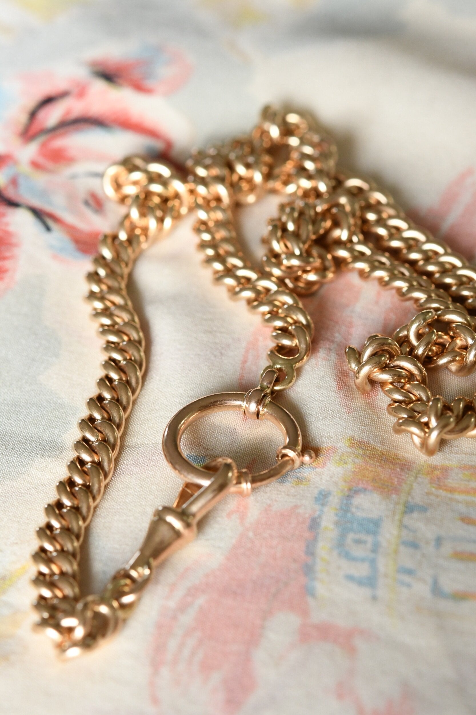 Sublime Antique Watch Chain Necklace 14K 47,8 grams