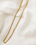 Rare Lenght 32 Inches Vintage Fancy Link Chain 18K Gold