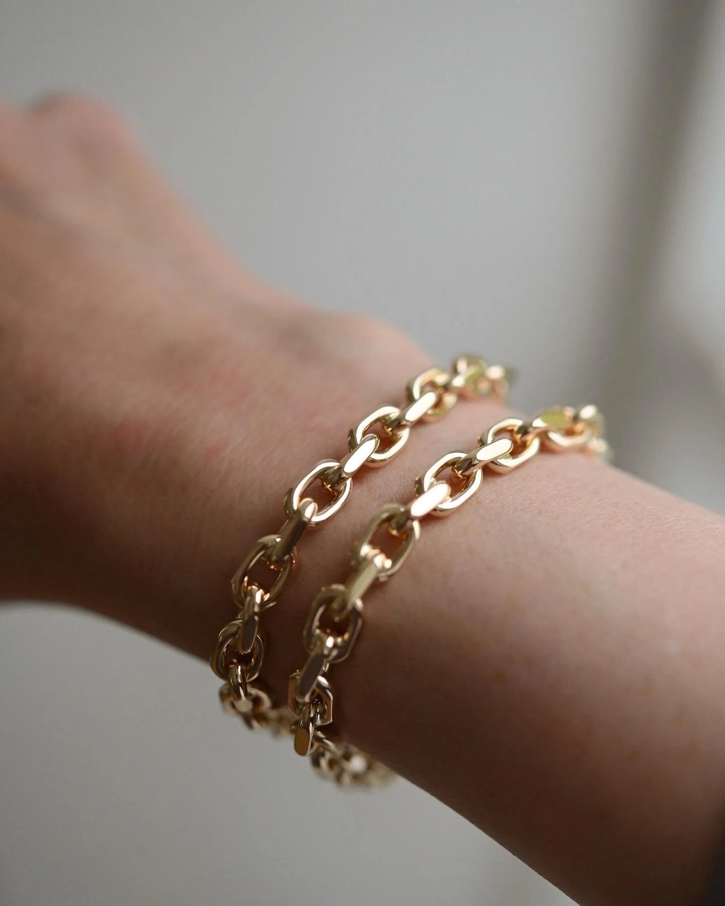 Big Fat Biker Link Bracelet Danish Vintage 38 Grams 14K Gold