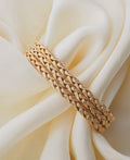 Heavy 27 Grams Italian Vintage Triple Mesh Rope Link Bracelet 18K Gold