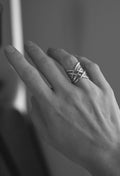 Sculptural Golden Ribbon Vintage Ring 18K Gold
