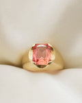 Magical Vintage Peach Sapphire Ring 14K Gold 1950s