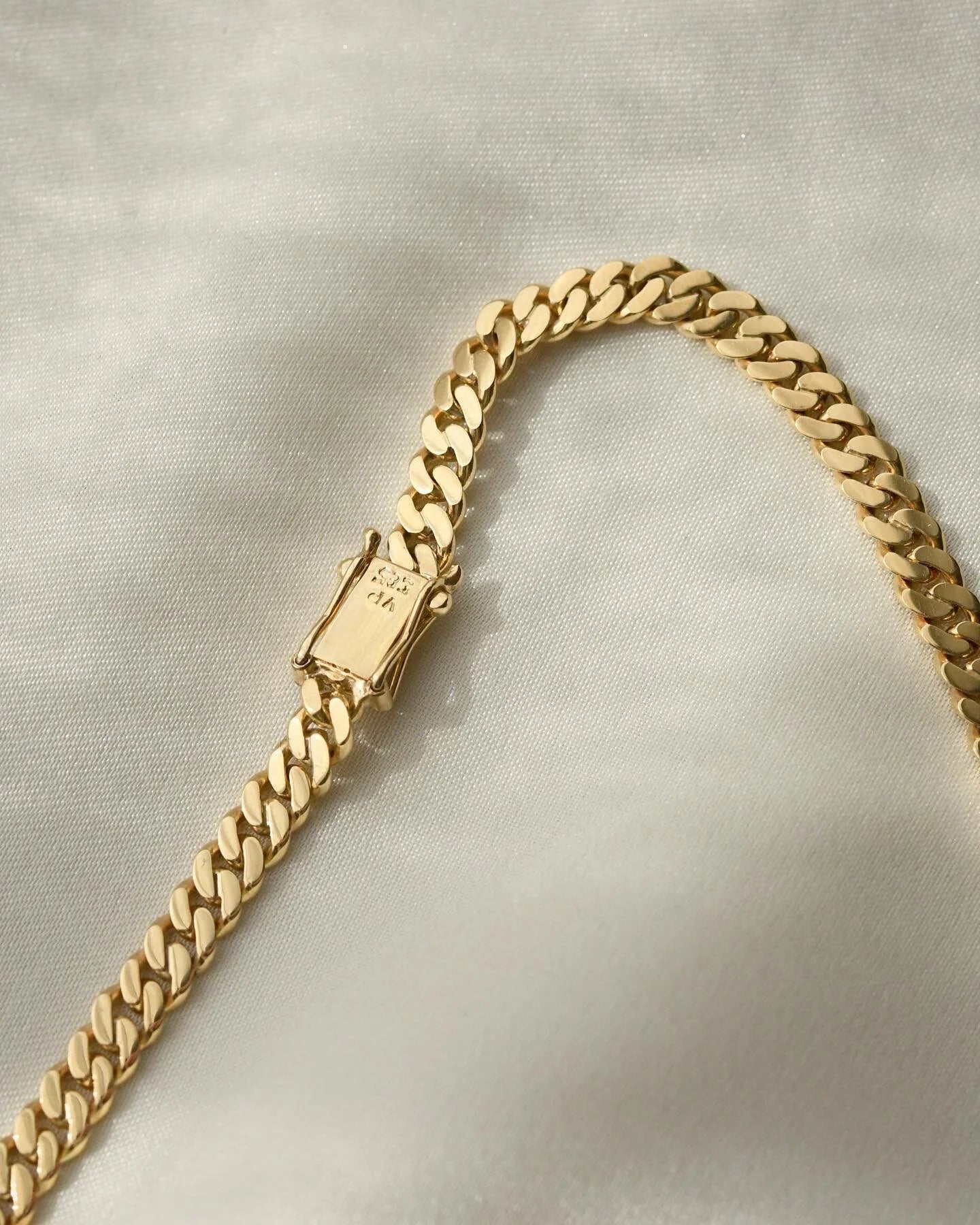 Vintage Viggo Pedersen Curb Link Chain 14K Gold 1960s